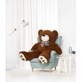 Lifestyle & More Ours en Peluche géant Brun foncé 160 cm XXL Doudou velouté