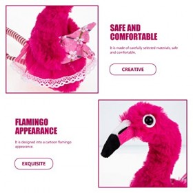 Toyvian 5 Pièces Poupée Flamant Rose Peluche Oreiller De Couchage pour Bébé Farci Figurine danimal Doux Coussin Flamant Rose