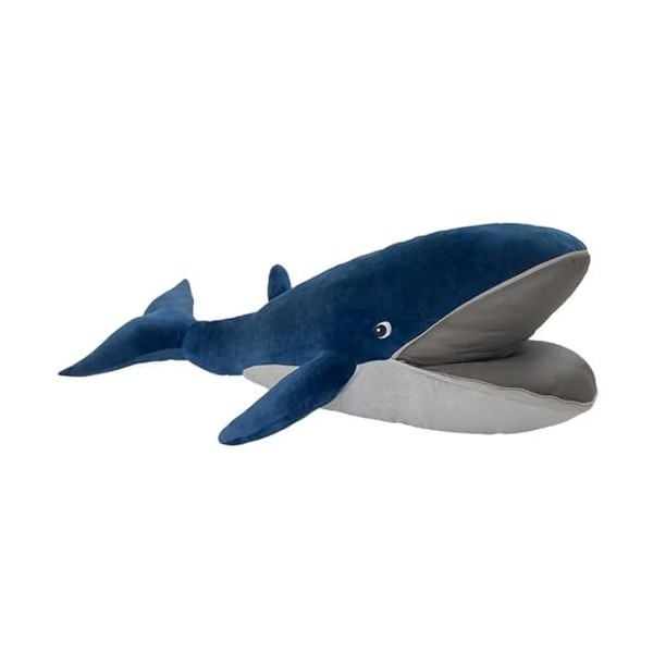 SaruEL Baleine Bleue Géante Poupée Peluche Jouet Doux Animal en Peluche Oreiller Enfants Fille Cadeau De Noël Cadeau D’Annive