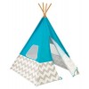 KidKraft Tipi Enfant Turquoise en Bois et Toile, Tente pour Enfants, Tente de Jeu intérieure et extérieure, Jouet Enfant dès 