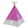 KidKraft Tipi Enfant Turquoise en Bois et Toile, Tente pour Enfants, Tente de Jeu intérieure et extérieure, Jouet Enfant dès 