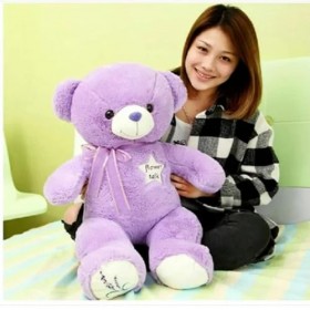 PaMut Ours en Peluche géant avec écharpe Peluche Animal en Peluche Ours en Peluche Jouet Oreiller pour Enfants Cadeau d’Anniv