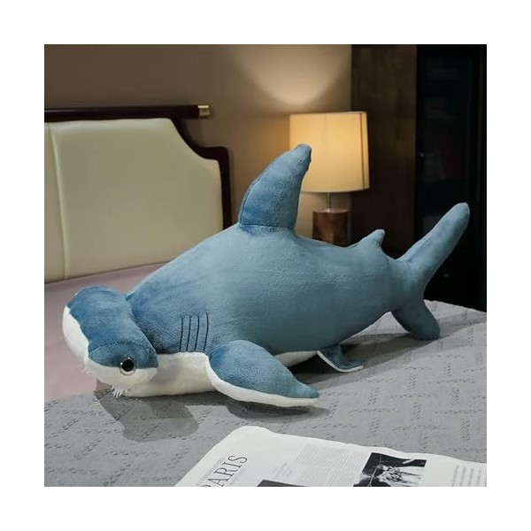 EacTEL Baleine Géante Peluche Jouet Grande Taille Marine Animal Oreiller De Couchage Doux Grand Requin Bleu Poupée Modèle Enf
