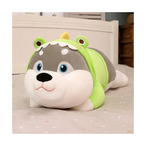 NOpinz Husky Grenouille Peluche Poupée Doux Husky Peluche Jouet Chien Animal Enfants Cadeau D’Anniversaire pour Petite Amie C