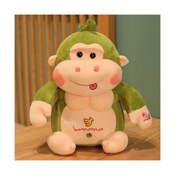 Dessin animé Orang-outan Banane Singe Peluche Peluche Animal Jouet Oreiller poupée Stretch Velours Tissu Confortable Doux Cad