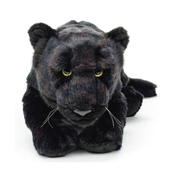 Uni-Toys - Panthère Noire, couchée – 44 cm Longueur – Peluche Sauvage – Doudou