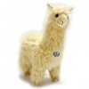 Peluche en alpaga Lama blanc crème de qualité supérieure - Chameau Yuki - Doudou *biz