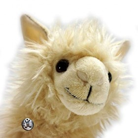 Peluche en alpaga Lama blanc crème de qualité supérieure - Chameau Yuki - Doudou *biz