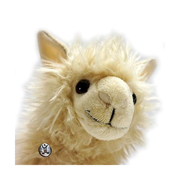 Peluche en alpaga Lama blanc crème de qualité supérieure - Chameau Yuki - Doudou *biz