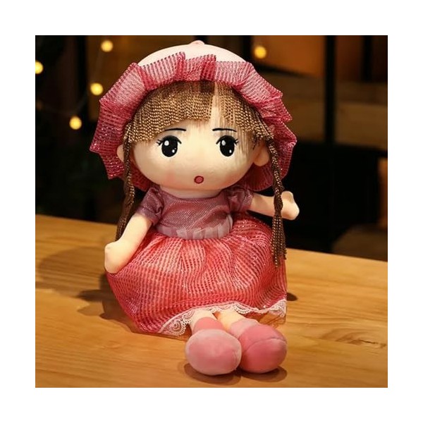 LfrAnk Kawaii Peluche Robe Fille Peluche Jouet Mignon Porter Jupe Fille Oreiller Peluche poupée Cadeau d’Anniversaire Cadeau 