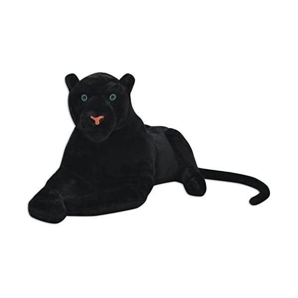 vidaXL Panth�re en peluche Noir XXL