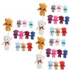 Abaodam 60 Pièces Porte-clés Ours en Peluche Mini Ours pour Le Bricolage Décoration De Baby Shower Jouets De Poupées Articulé