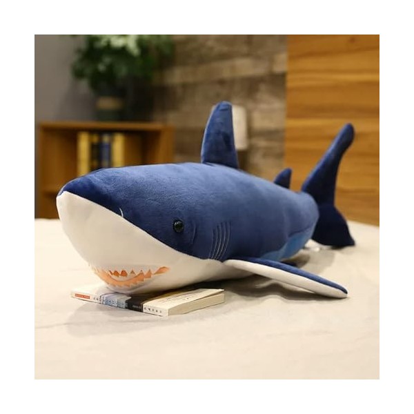 EacTEL Grande Taille Requin en Peluche Jouet Mignon en Peluche Oreiller De Couchage Animal Poupée Cadeau D’Anniversaire Enfan