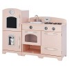 Teamson Kids Cuisine Enfant Little Chef dinette en Bois Rose Fille garçon Jeux TD-11413P