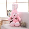 LfrAnk Lapin avec écharpe Peluche Animal Lapin Peluche poupée Oreiller Enfants Cadeau de la Saint-Valentin Anniversaire Cadea