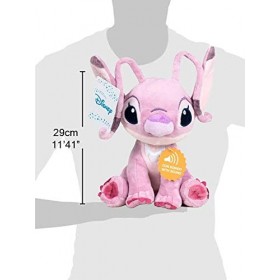 STITCH Lilo&Stitch - Pack 3 Peluches 1141 "/ 29cm, Angel et Leroy Bleu, Rose et Rouge avec Son. Qualité Super Soft