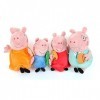 Peppa Pig Paquet de Jouet de Peluche Mou de Famille de 4 dans la boîte daffichage