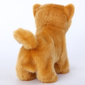 Chat orange de marche électronique, jouet interactif réaliste pour animal domestique, marche, aboiement, queue remuante et pa