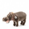 Steiff- National Geographic Originale Hippopotame Hedda, denviron 43 cm Peluche de Marque Bouton dans loreille pour bébé dè