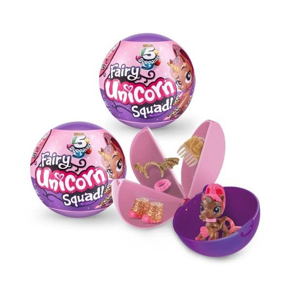 ZURU 5 SURPRISE- Licorne Pack de 2 5 Surprise Series 3 Unicorn Squad Fairy Tails-2 Pack, 7782