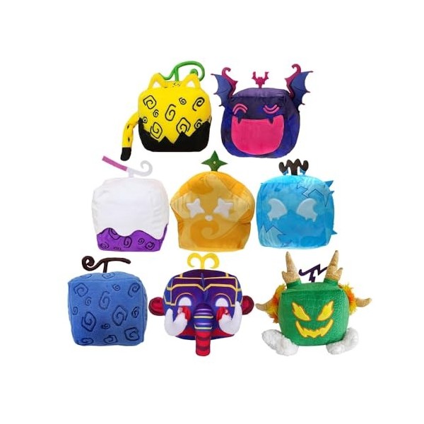 USATC Bloxfruit Plush Set,Control/Leopard/Dragon/Dough/Shadow/Light Monster Soft Stuffed Doll,for Christmas Party and Fans Gi