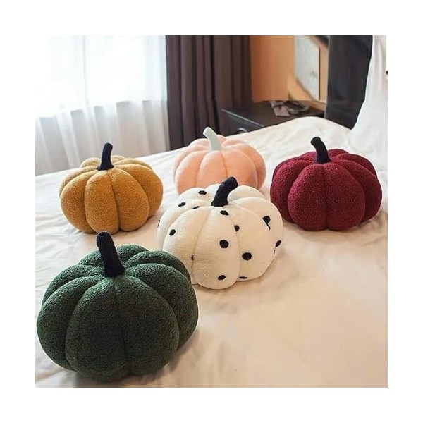 Style Nordique Couleur Vintage Citrouille Forme Coussin en Peluche Halloween Chambre décoration Oreiller canapé Salon Enfants