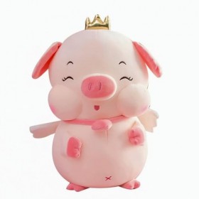 NOpinz Drôle Kawaii Peluche Cochon Jouet géant Couronne Cochon Peluche Jouet Animal Doux Oreiller Cadeau d’Anniversaire pour 