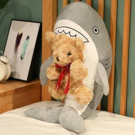 Nouveau Mega Creative Shark Bear Peluche Jouet en Peluche Requin Mignon Requin Poupée Mignon Animal Coussin Doux Bande Dessin