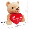 ArtCreativity 1 ours en peluche mignon pour la Saint-Valentin, boîte cadeau avec fenêtre, ours en peluche douce pour petite a