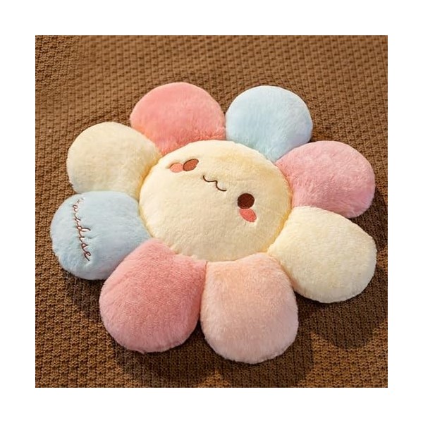 LfrAnk Tournesol Souriant Jouet en Peluche Poupée Chat Tapis pour Animaux De Compagnie Oreiller Maison Chambre Décor Fille Ca