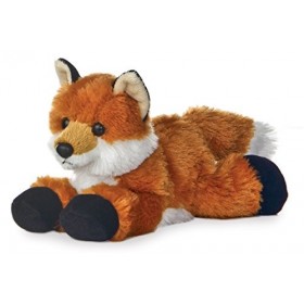 Aurora Lot de 2 poufs souples en peluche pour animaux sauvages Foxxie le renard et Woolsey le loup 20,3 cm