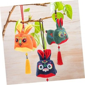 ibasenice 8 Pièces Peluche Lapin Jouet De Figurine De Lapin Zodiaque Chinois du Lapin Poupée Lapin en Peluche Poupée De Lapin