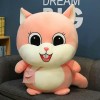 PaMut Hamster en Peluche Jouet en Peluche Oreiller Mignon Hamster en Peluche Enfants poupée Cadeau d’Anniversaire Cadeau de N