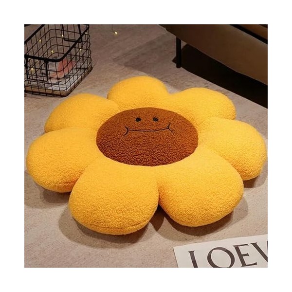 SaruEL Bande Dessinée Fleur en Peluche Oreiller Jouet Doux Dessin Animé Plante en Peluche Poupée Chaise Coussin Arrière Canap