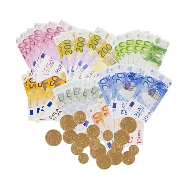 NAJILI 207PCS Faux Billets Euros, Realiste Billet Euro, Prop Money, Copy  Money pour Éducation denfant et Adults Party Casino