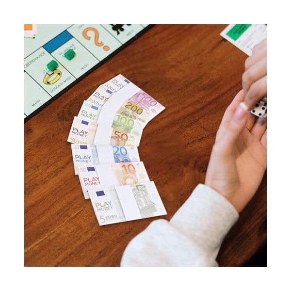 Lot De 150 Faux Billets Euros Réalistes - 10/20/50/100/200/500, Pour Jeux Enfants, Rôle, Décoration Fête