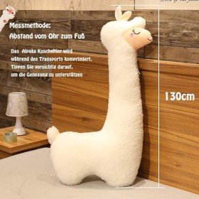 Peluche alpaga à long cou - Peluche douce en alpaga - Peluche à col long - Joli coussin en alpaga - Coussin de canapé - Poupé