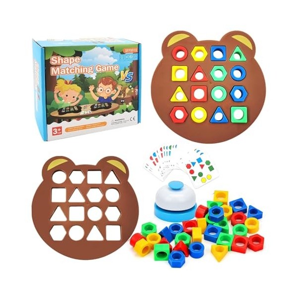 Jeu Dassociation De Formes, Jeu dassociation de Formes, Jouet Éducatif de Couleur, Jeu De Formes Géométriques, Montessori J