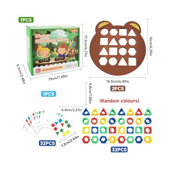 Jeu Dassociation De Formes, Jeu dassociation de Formes, Jouet Éducatif de Couleur, Jeu De Formes Géométriques, Montessori J