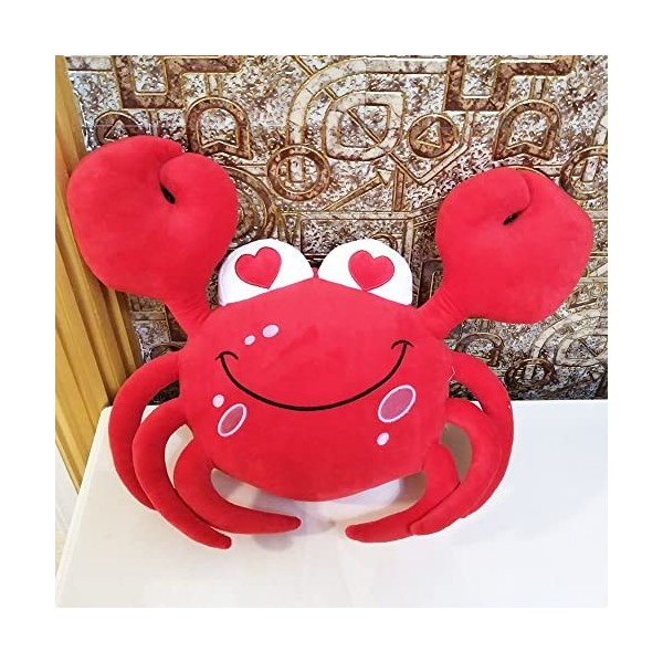 Ermano Peluche Crabe Rouge de 60 cm Jouets en Peluche pour Enfants Cadeaux danniversaire remplis de Crabe