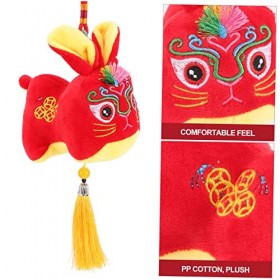ibasenice 8 Pièces Poupée De Lapin du Nouvel an Chinois Année du Lapin Poupée Lapin en Peluche Peluche Lapin Poupée Lapin Chi