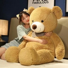 NOpinz Nouveau Ours en Peluche Jouet Poupée Géante Écharpe Tissu Décoratif Confortable Petite Amie Oreiller De Couchage Couss