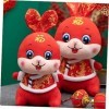 ibasenice 5 Pièces Poupée Lapin Costume Tang Peluche Lapin Figurines du Zodiaque Chinois Lapin Figurine danimaux Feng Shui L