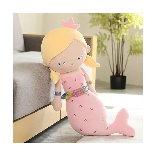 LfrAnk Mignon Jouet en Peluche sirène Belle sirène Oreiller poupée Enfants Fille Anniversaire Cadeaux de Noël 115cm 3