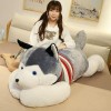 GagaLu Géant Husky Peluche Jouet Peluche Chien Long Oreiller Dessin Animé Animal Poupée Tapis De Couchage Maison Lit Décorati