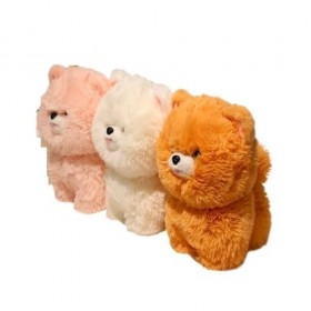 Peluches Jouet en Peluche De Simulation De Chien Mignon, Poupée en Peluche De Chien Doux, Poupée Habillée, Cadeau De Vacances
