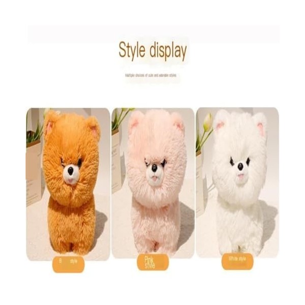 Peluches Jouet en Peluche De Simulation De Chien Mignon, Poupée en Peluche De Chien Doux, Poupée Habillée, Cadeau De Vacances