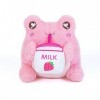 Cuddle Barn PlushGoals – Jouet en peluche Wawa la grenouille au lait de fraise parfumé, rose clair, 15,2 cm