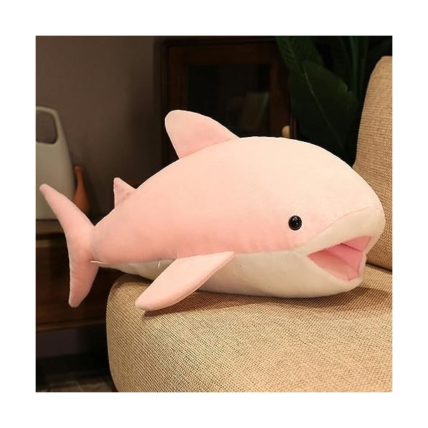 XDDBBB Jouet en Peluche Baleine à Bouche Ouverte de 120cm, poupée danimal de mer Bleu Rose, Requin à câliner, Oreiller en Pe