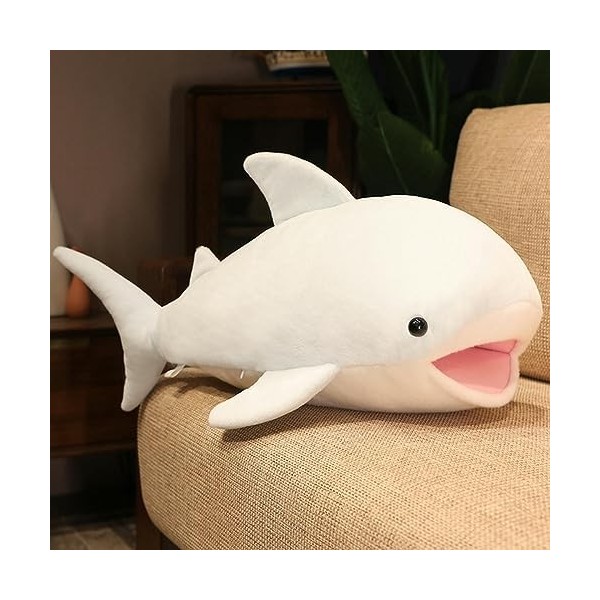 XDDBBB Jouet en Peluche Baleine à Bouche Ouverte de 120cm, poupée danimal de mer Bleu Rose, Requin à câliner, Oreiller en Pe